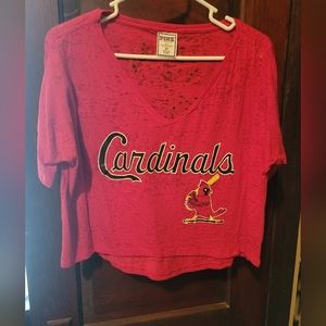 PINK MLB Cardinals size xs crop top